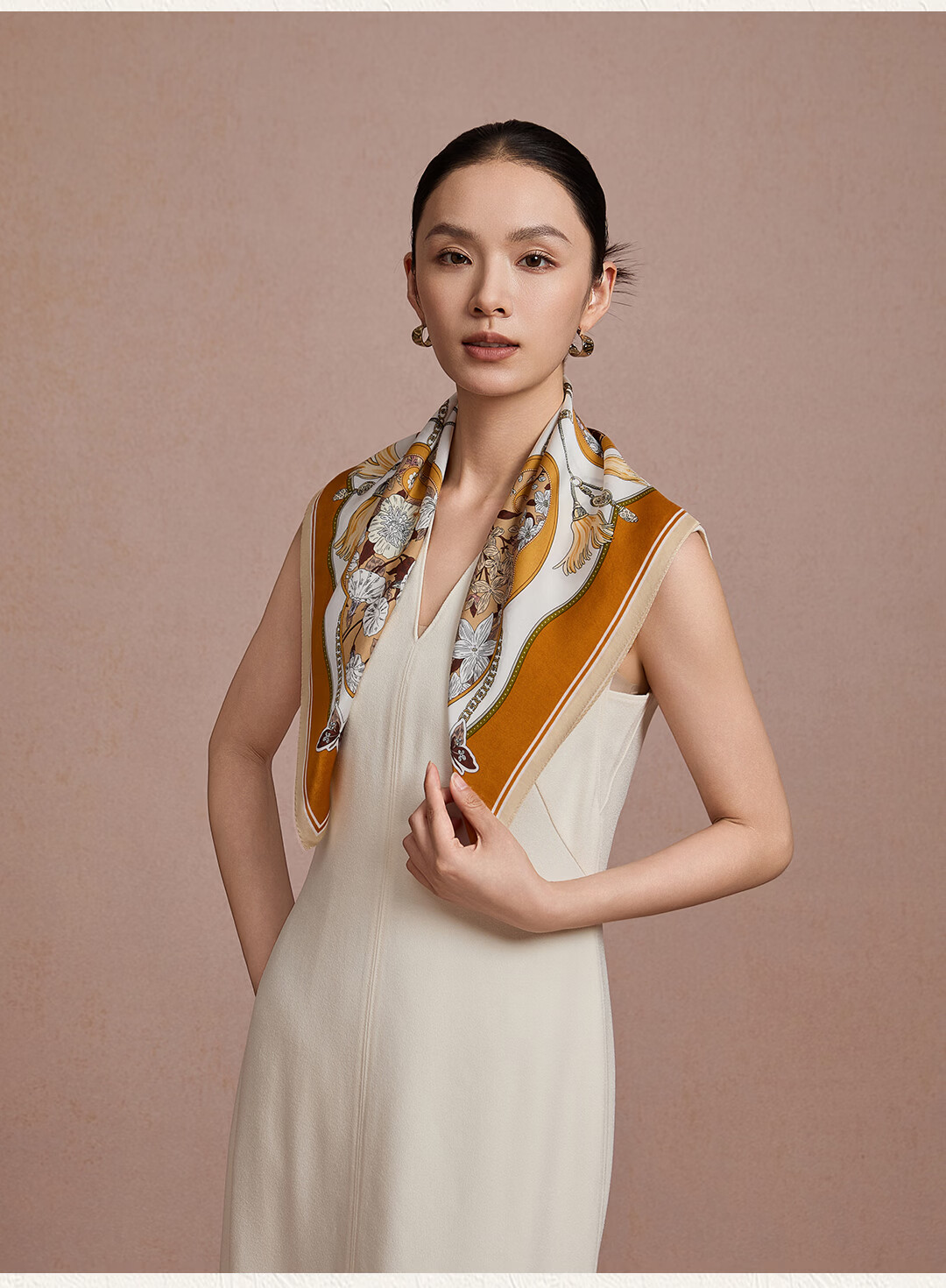 Shanghai Story 100% Mulberry Silk Crepe Satin Scarf Gift Box for Mom Mother's Day Birthday Gift Women's Neck Scarf 4