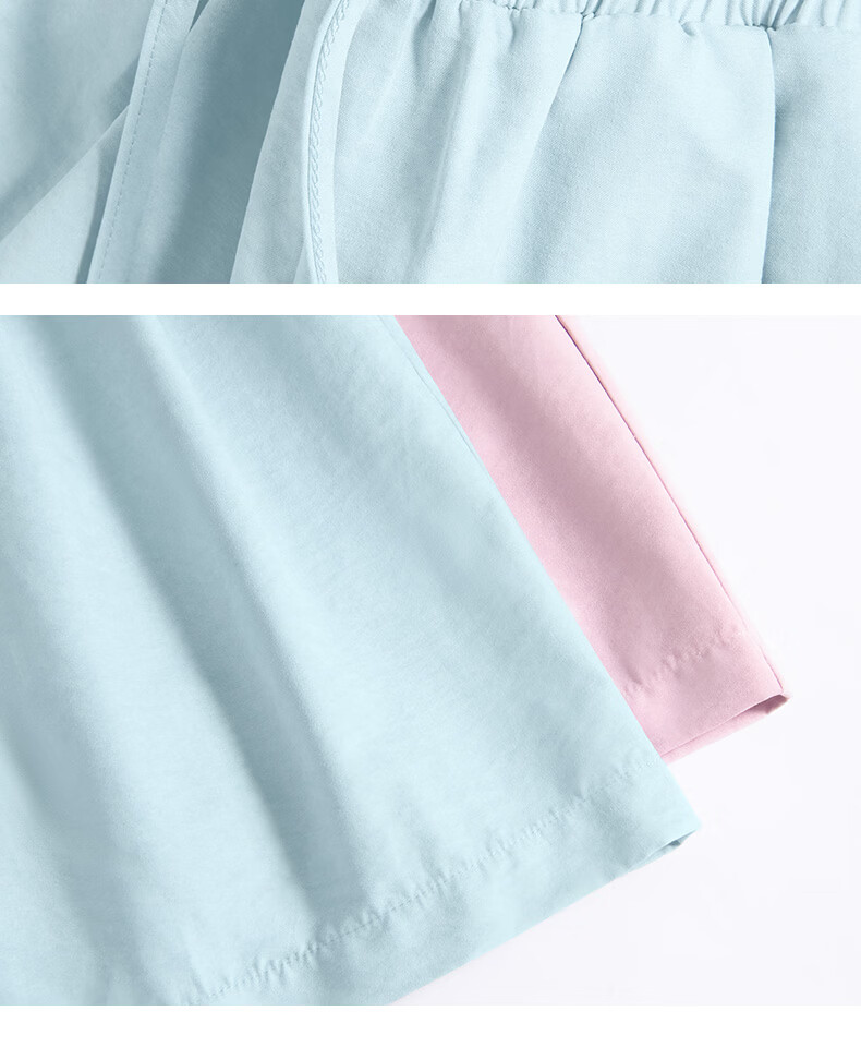MINISO Women's Sports Shorts Summer 2026 New Thin Breathable Milk Fabric Home Casual Blue Pants 17