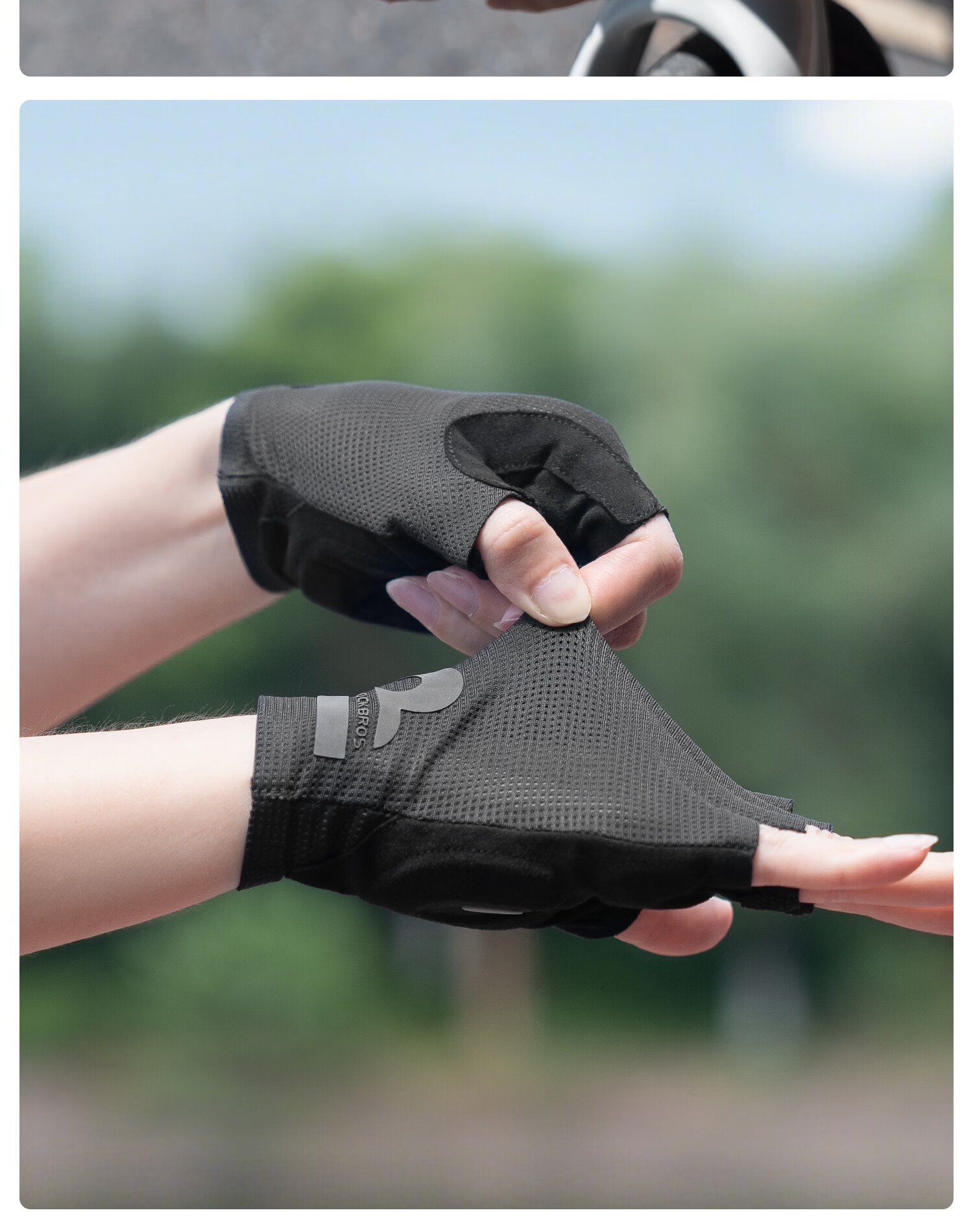 RockBros Half-Finger Cycling Gloves Summer Men Women Mountain Road Bike Short Finger Shockproof Black 16