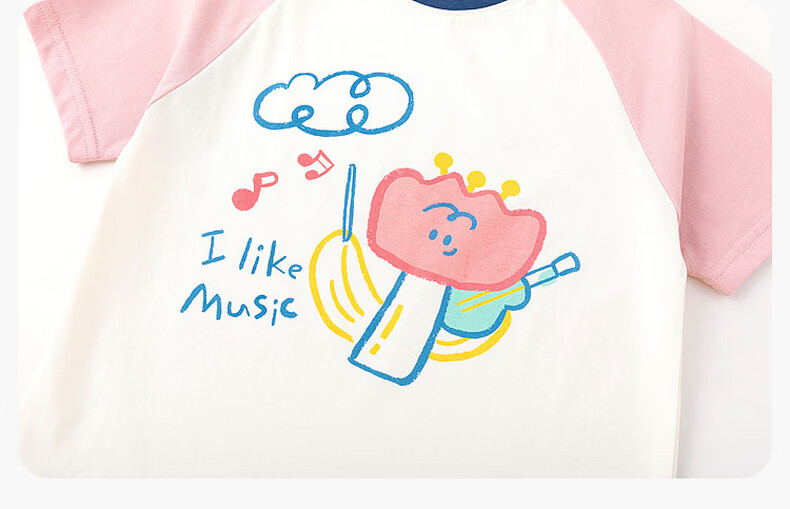 Dudu Home [7A Antibacterial] Children's T-Shirt Summer Cartoon Boys Short Sleeve Pure Cotton Girls Top Grass Green 100 18