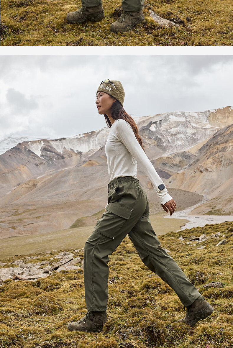 BEIN SPACE Four Seasons Outdoor Breathable Durable Hiking Pants Work Pants Long Pants A032 Night Sky Black (Women's) M 13