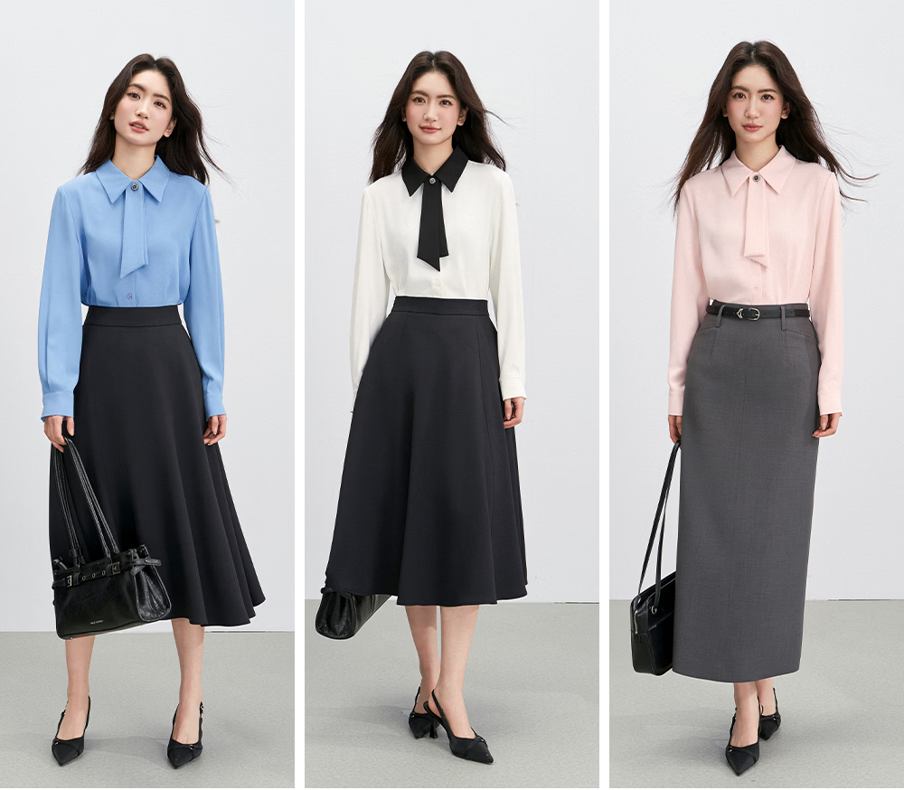 Miss Bird Anti-Wrinkle Stain-Resistant Long Sleeve Ribbon Shirt Women's Workplace Commuting Premium Formal Interview Top 5