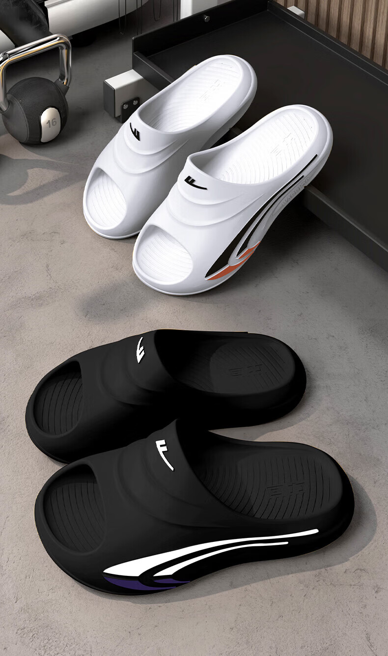 Warrior Men's Summer Bathroom Non-Slip EVA Thick Sole Durable Outdoor Beach Slippers Black Gold Size 40-41 14