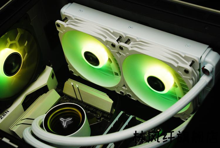 华为乔思伯光影360水冷cpu散热器argb神光同步风扇白色一体式水冷240