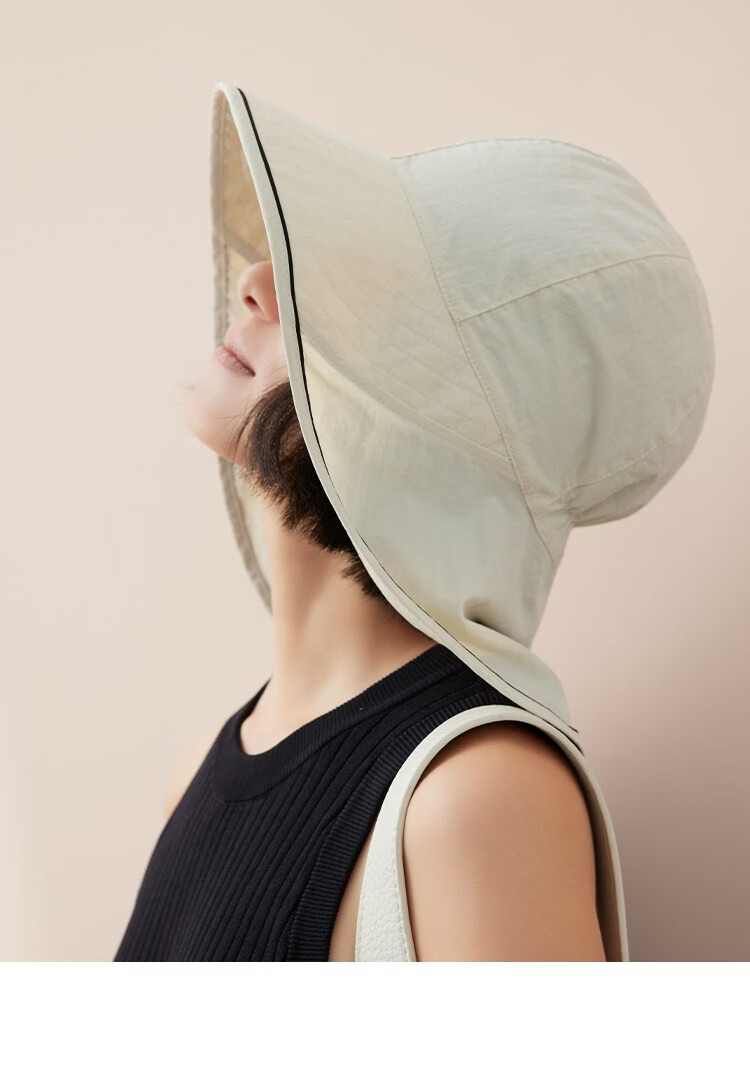 Lagur Summer Casual Extended Sunshade Fisherman Hat UPF100+ Neck Protection Ultra-Thin Breathable Quick-Dry Hat Summer 24