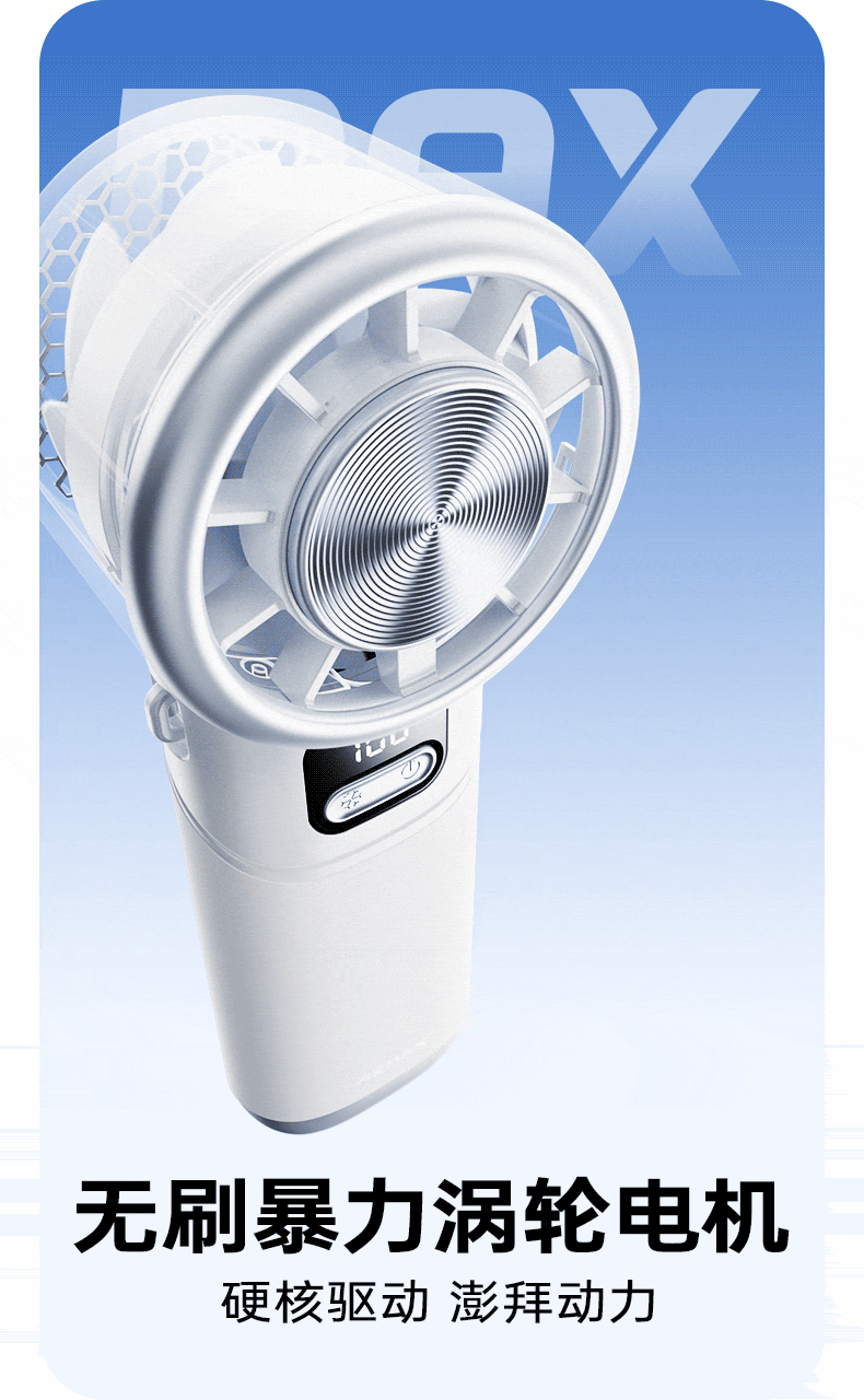 REMAX [First to Introduce 180° Side Rotating Cooling Air] High-Speed Handheld Fan, Mini Portable Desktop USB Fan, Outdoor Neck-Hanging Long Battery Life Personal Small Fan, Powerful Turbo Black 33