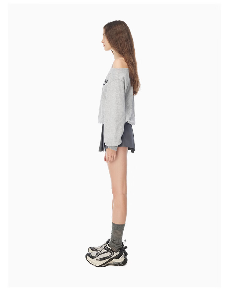 ANN ANDELMAN Irregular Pleated Blazer Skirt Pleated A-Line Mini Skirt Gray XS (Zhao Jinmai Style) 5