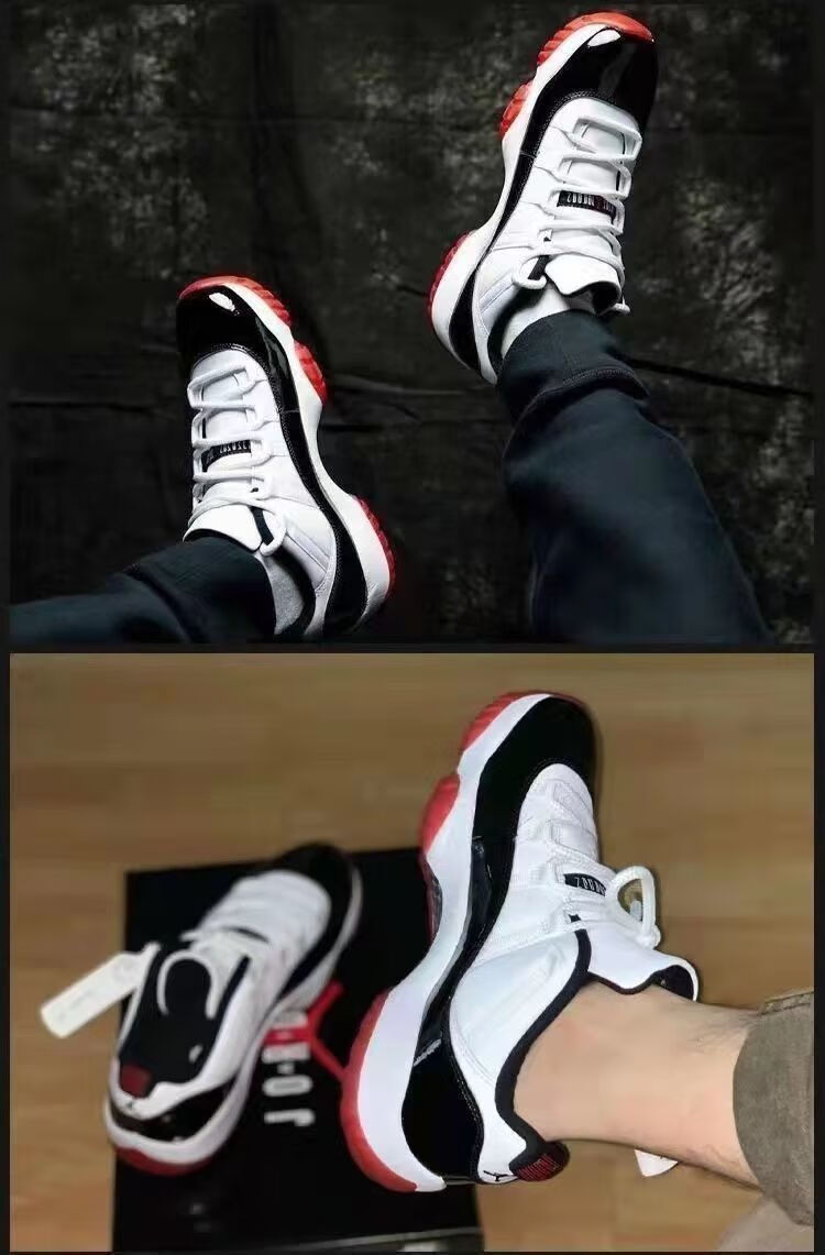 黑银大魔王aj11 low篮球鞋男女运动鞋黑白康扣高帮酷灰乔11满天星