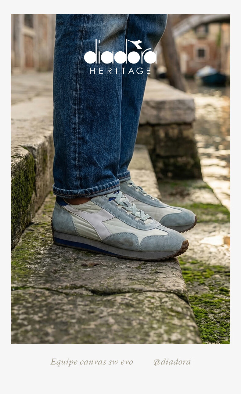 Diadora EQUIPE CANVAS SW EVO Men's Casual Sneakers Dark Night Blue Size 41 6