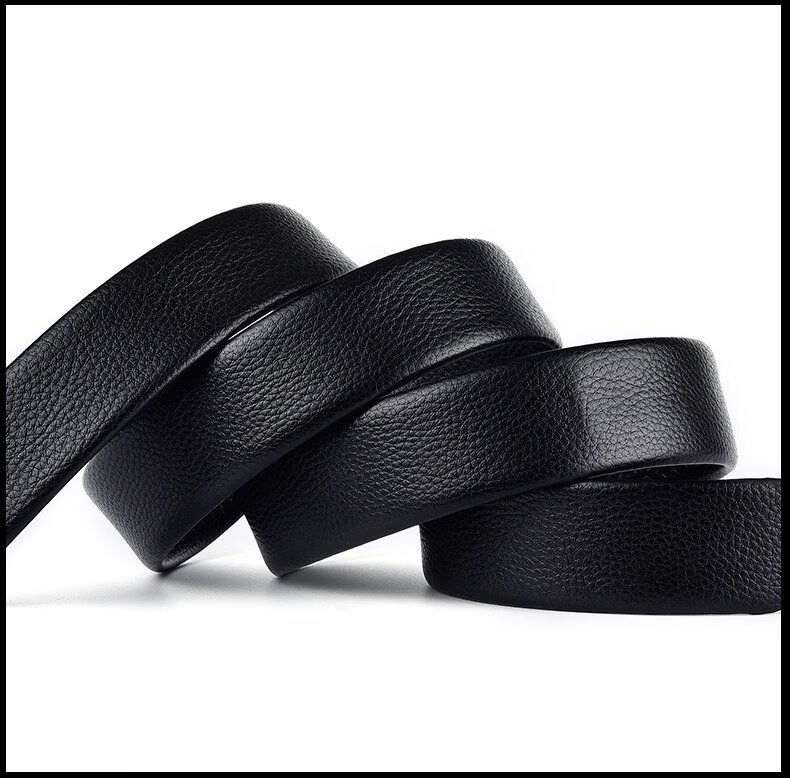 JIFANPAUL Paul Headless Men's Automatic Buckle Genuine Leather Business Belt Strap Waistband 7