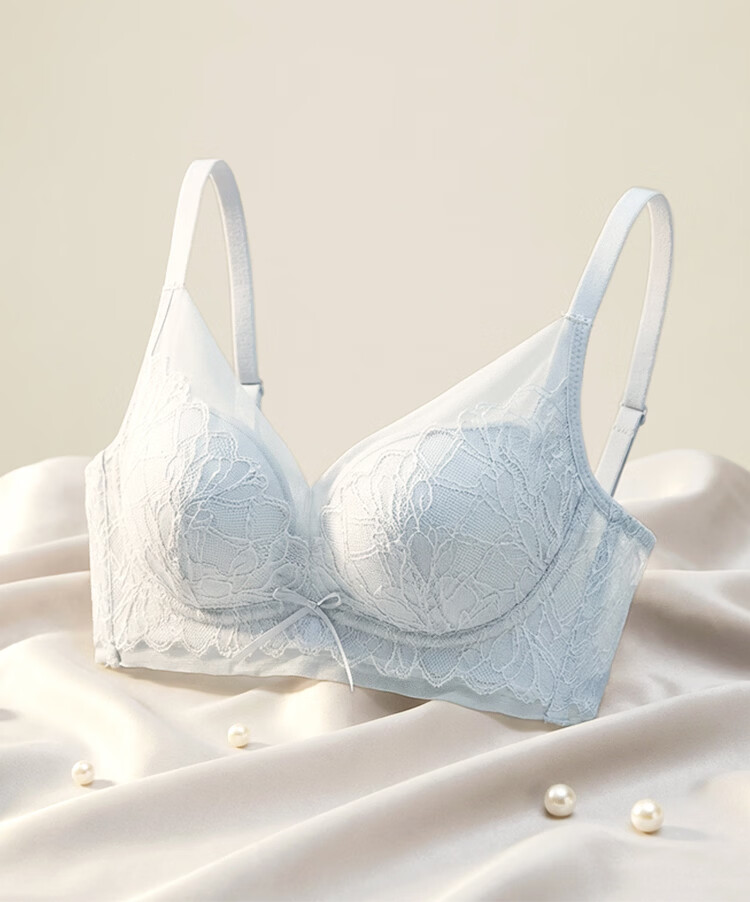 Hodohome Red Bean Women's Shaping Wireless Bra Small Bust Push-Up Lace 70B 15