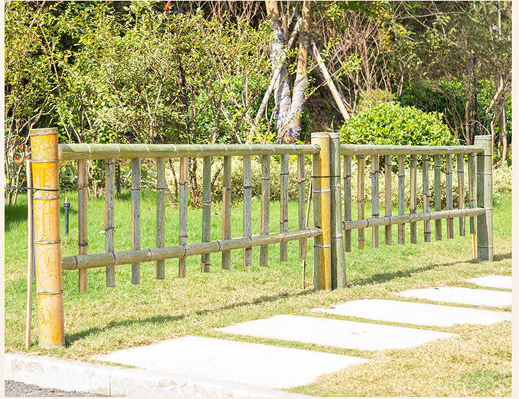 户外防腐竹子竹篱笆栅栏围墙护栏草坪花坛围栏庭院装饰室外篱笆竹