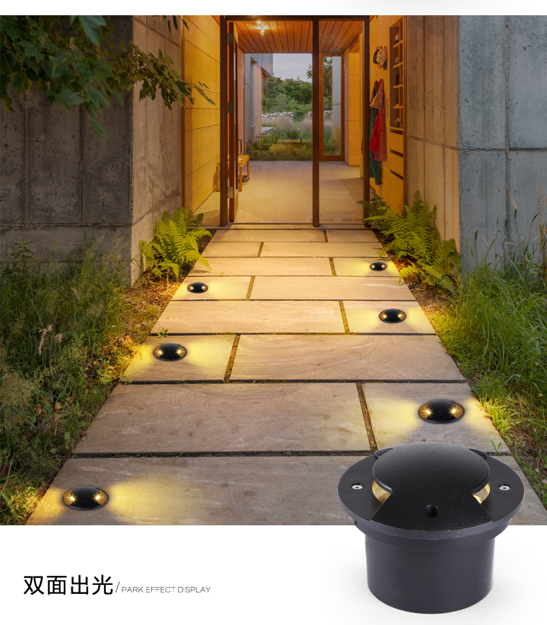 雷馨嵌入式地埋灯led草坪灯庭院灯户外防水侧发光地灯室外地面地坪灯