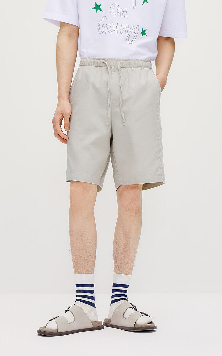 Semir Men's Casual Summer Elastic Drawstring Waist Shorts 2026 Loose Straight Pants Comfortable 109326125102 2