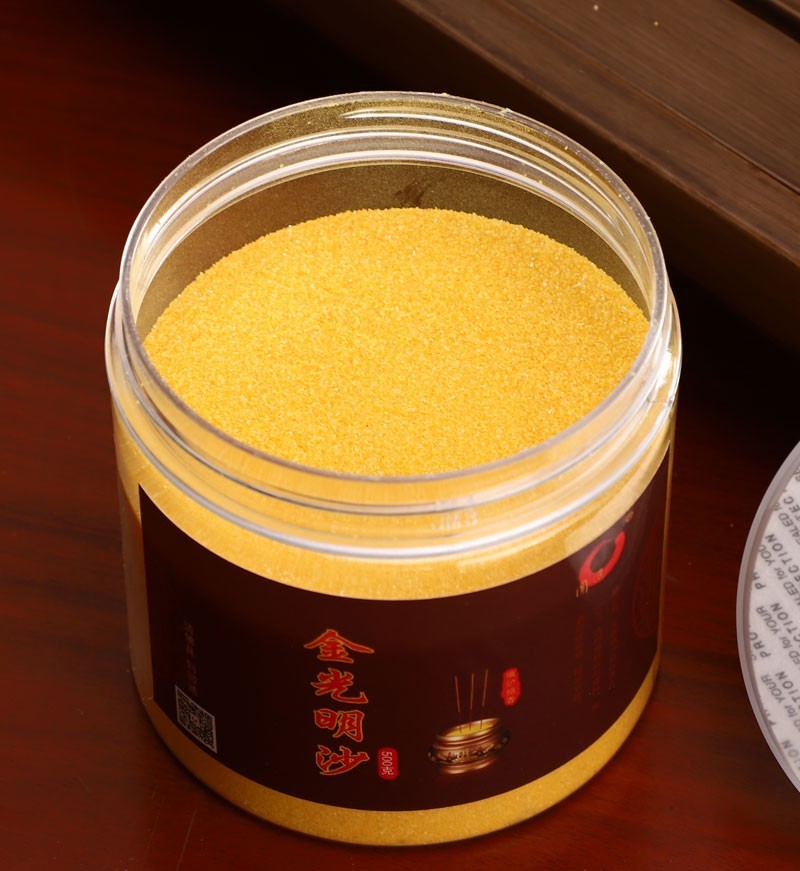 金刚明沙香炉灰金刚砂金砂香灰粉上香插香专用沙金刚明沙1000克1罐