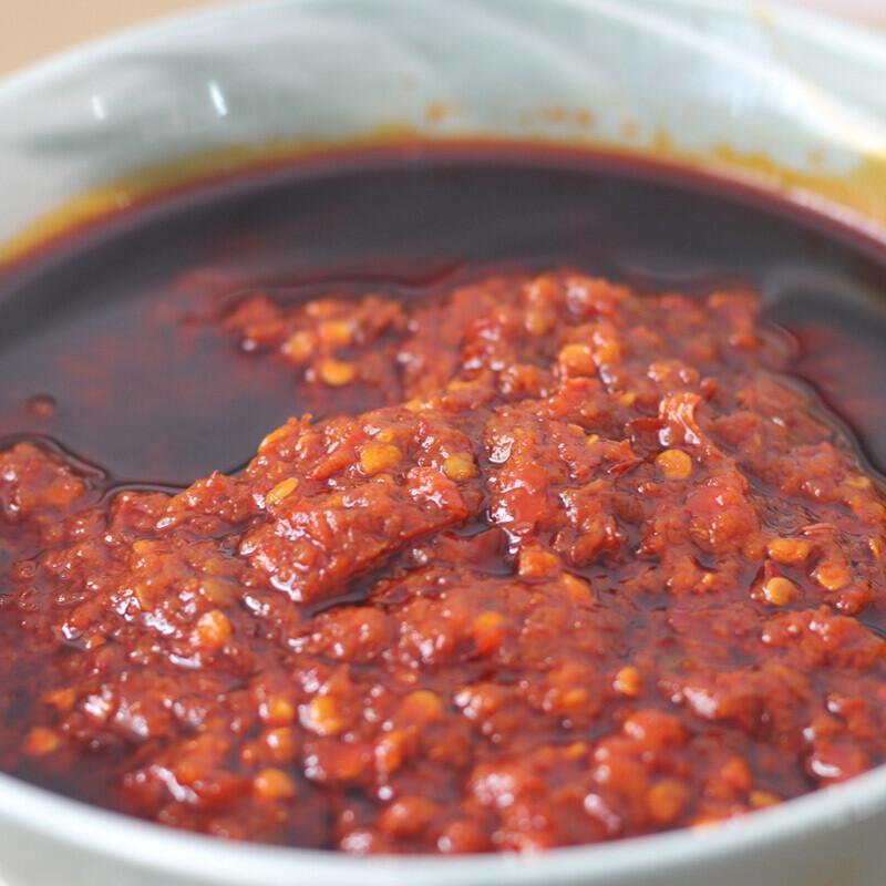 红酱三台县刘营镇红辣酱红油熟制炒料专用辣椒酱无豆瓣 熟制红酱500g*