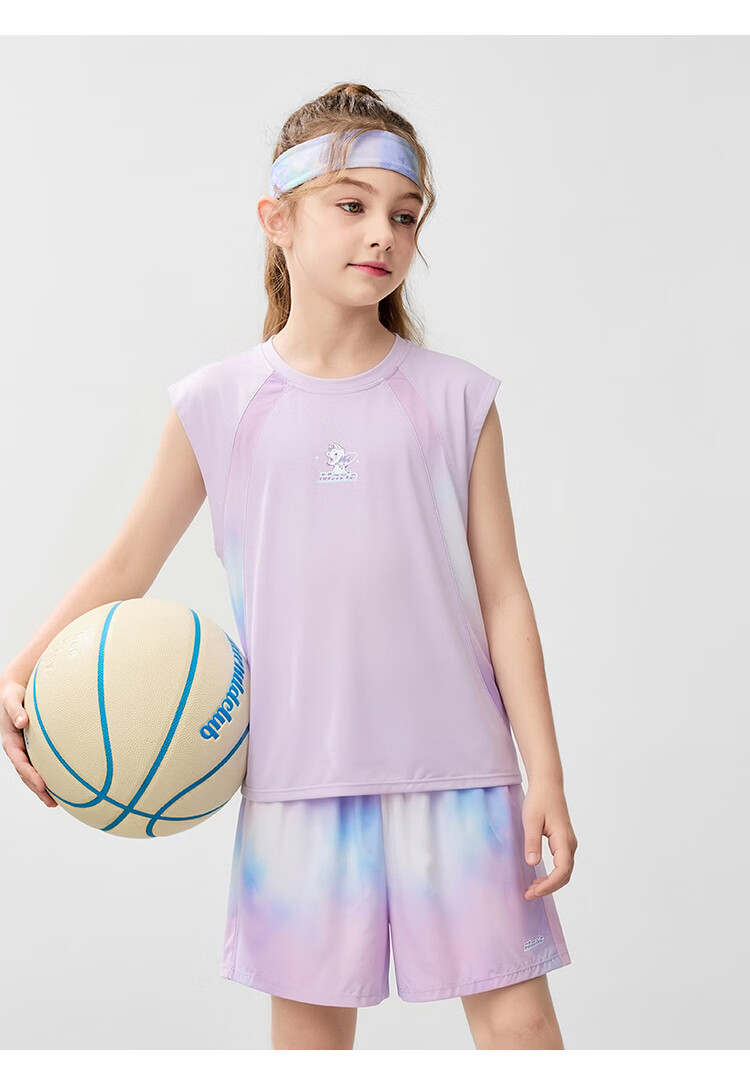 Disney Kids Boys and Girls Sports Set Summer Sleeveless Vest and Shorts Two-Piece Set Dark Gray 130 11