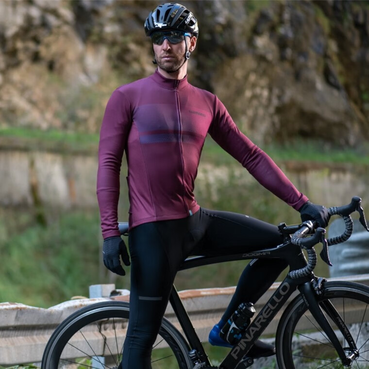 禧玛诺骑行服so公路山地自行车team团队秋冬季防寒保暖长袖骑行服 旧