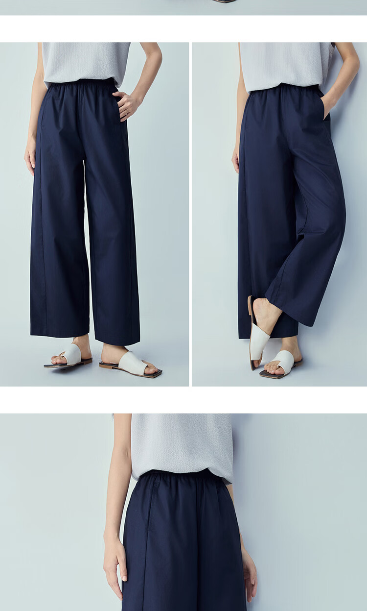 Giordano Women's 2026 Summer Pure Cotton High-Waist Casual Elastic Waist Carrot Fit Cropped Pants 05426309 16