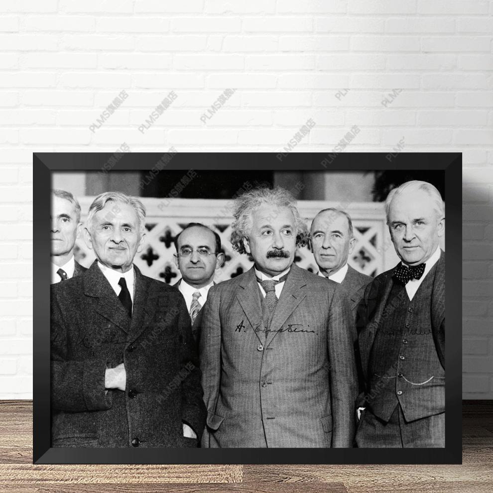 索尔维会议 科学家装饰画索尔维会议物理学家名人早教爱因斯坦诺贝尔