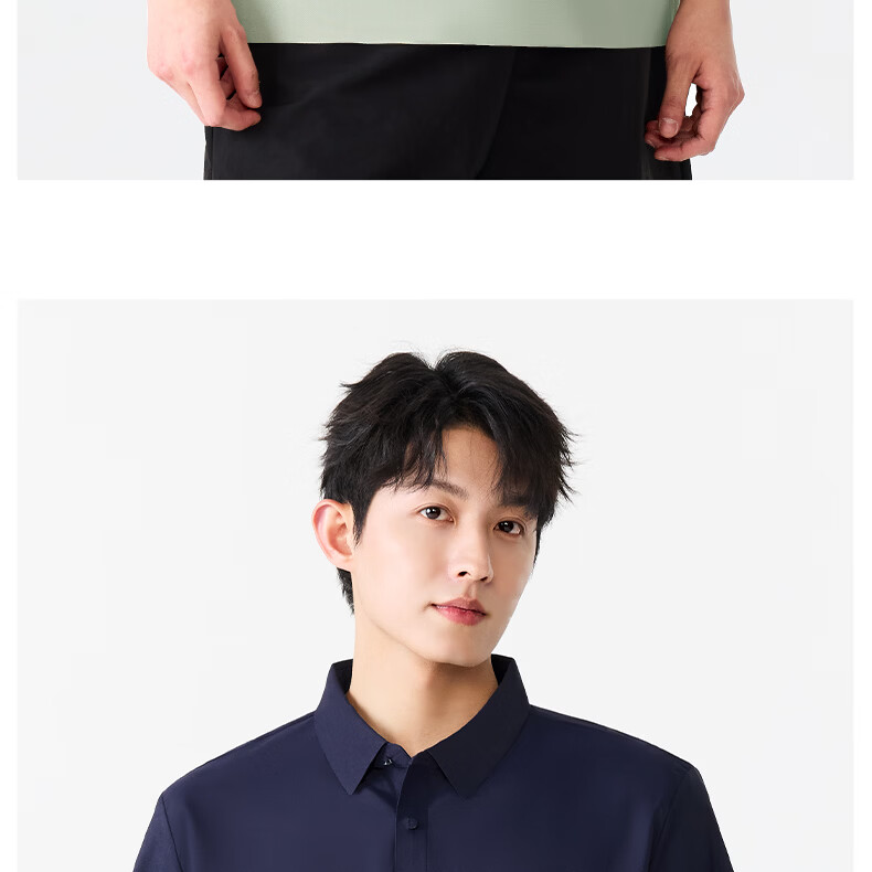 MINISO Men's Polo Shirt Short Sleeve T-Shirt Summer Ice Silk Quick-Dry Men's Collared Top Z Medium Gray M 26