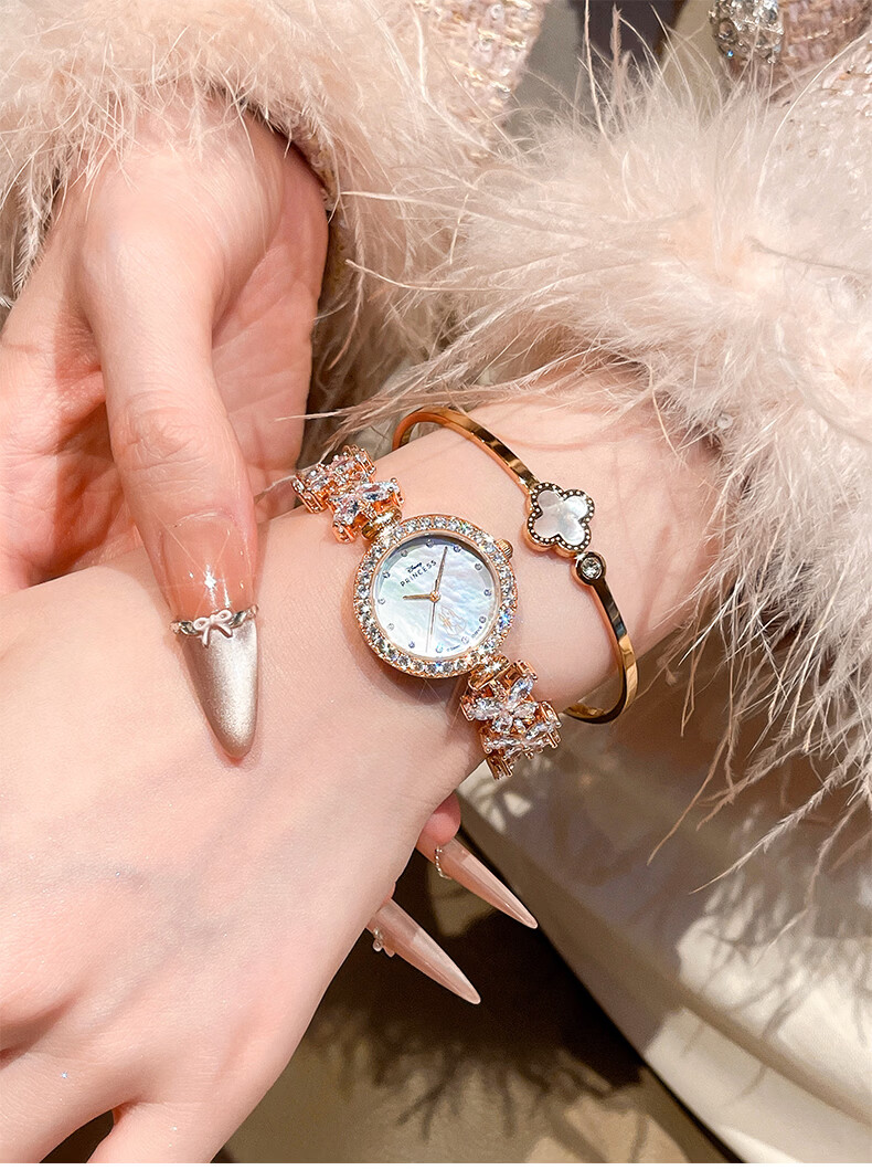 Disney Dream Butterfly Women's Watch 2026 New Quartz High-End Niche Bracelet Watch Birthday Gift for Girlfriend 11