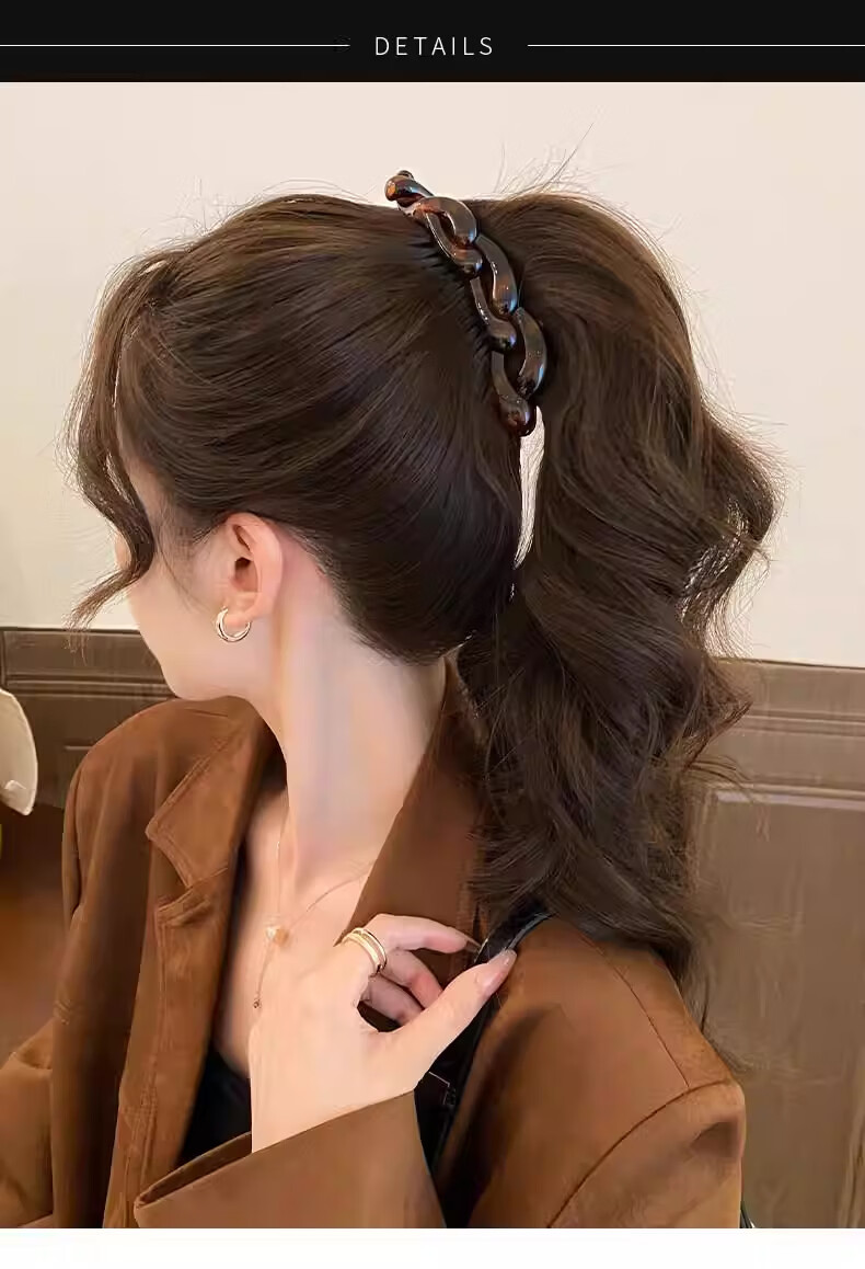 Jinglei Elegant Polka Dot Cloud Bubble Banana Clip Twist Clip Korean Style Hair Clamp for Thick Hair Half-Up Hair Clip 1