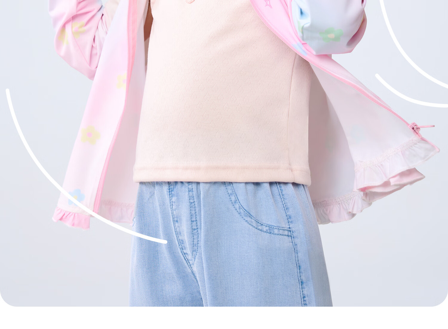 Banxidi Girls' Summer Sun Protection Jacket UPF50+ Children's Ice Silk Lightweight Baby Skin Jacket UV Protection 10