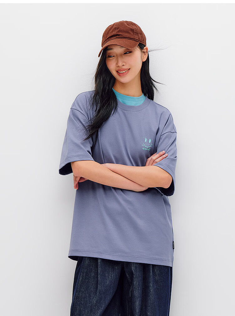 Semir Wang Anyu Mall Editionemoji™ Collaboration Men's Short Sleeve T-Shirt Summer 2026 Base Shirt 101326100208 21