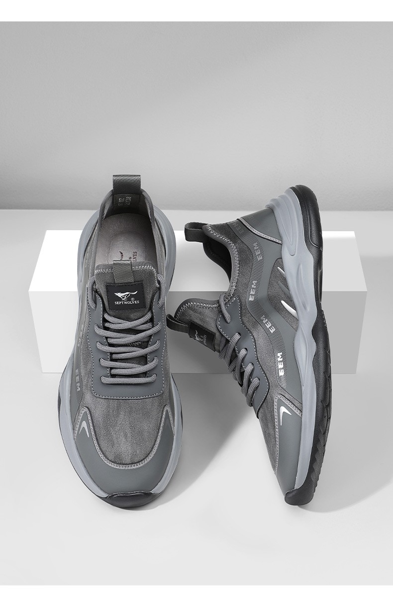 七匹狼男鞋子 秋冬季潮款男士休闲运动鞋低帮板鞋舒适透气跑步鞋 g