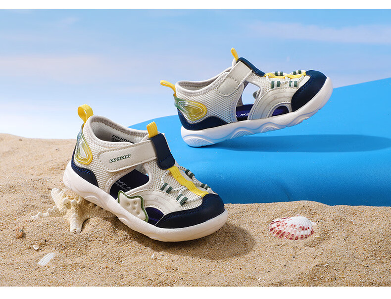 DR·KONG Toddler Summer Cartoon Cute Closed-Toe Kids Sandals 2B14A2042AM Blue/Beige Size 29 9