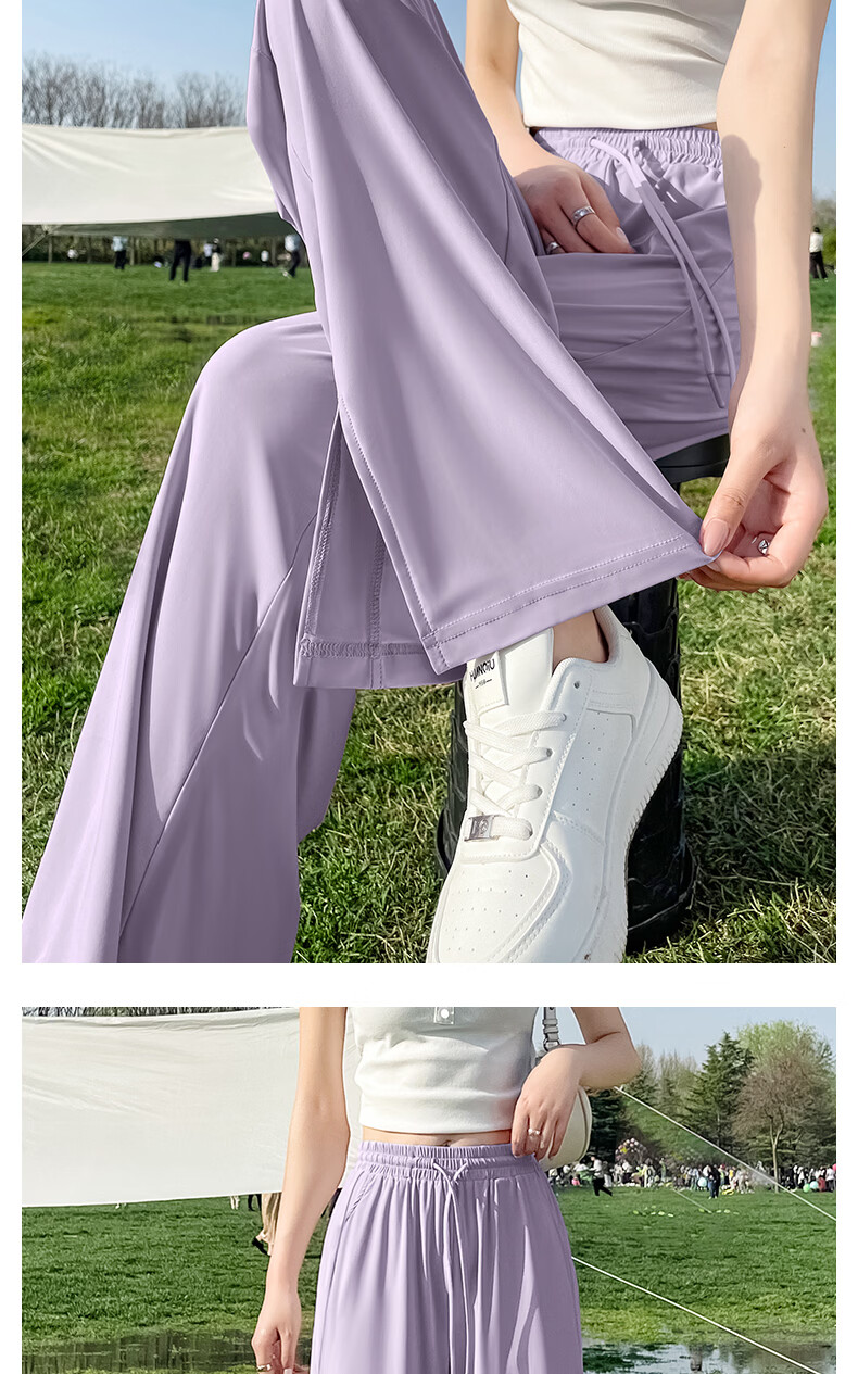 MINISO Women's Sunscreen Pants 2026 New Summer Lightweight Breathable Straight-Leg Sports Quick-Dry Ice Silk Cooling Pants 19