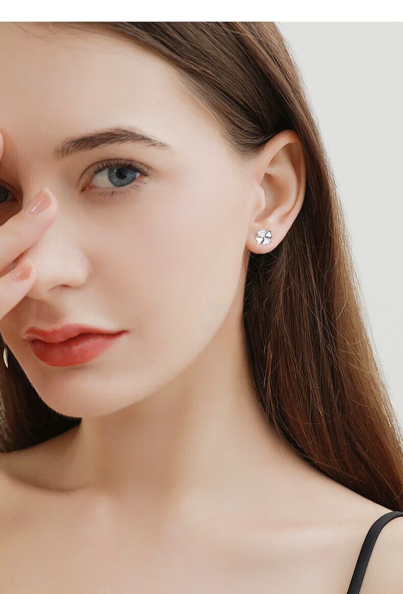 GUNAI 925 Sterling Silver Clover Stud Earrings for Women 2026 New Arrival Valentine's Day Gift for Girlfriend 14