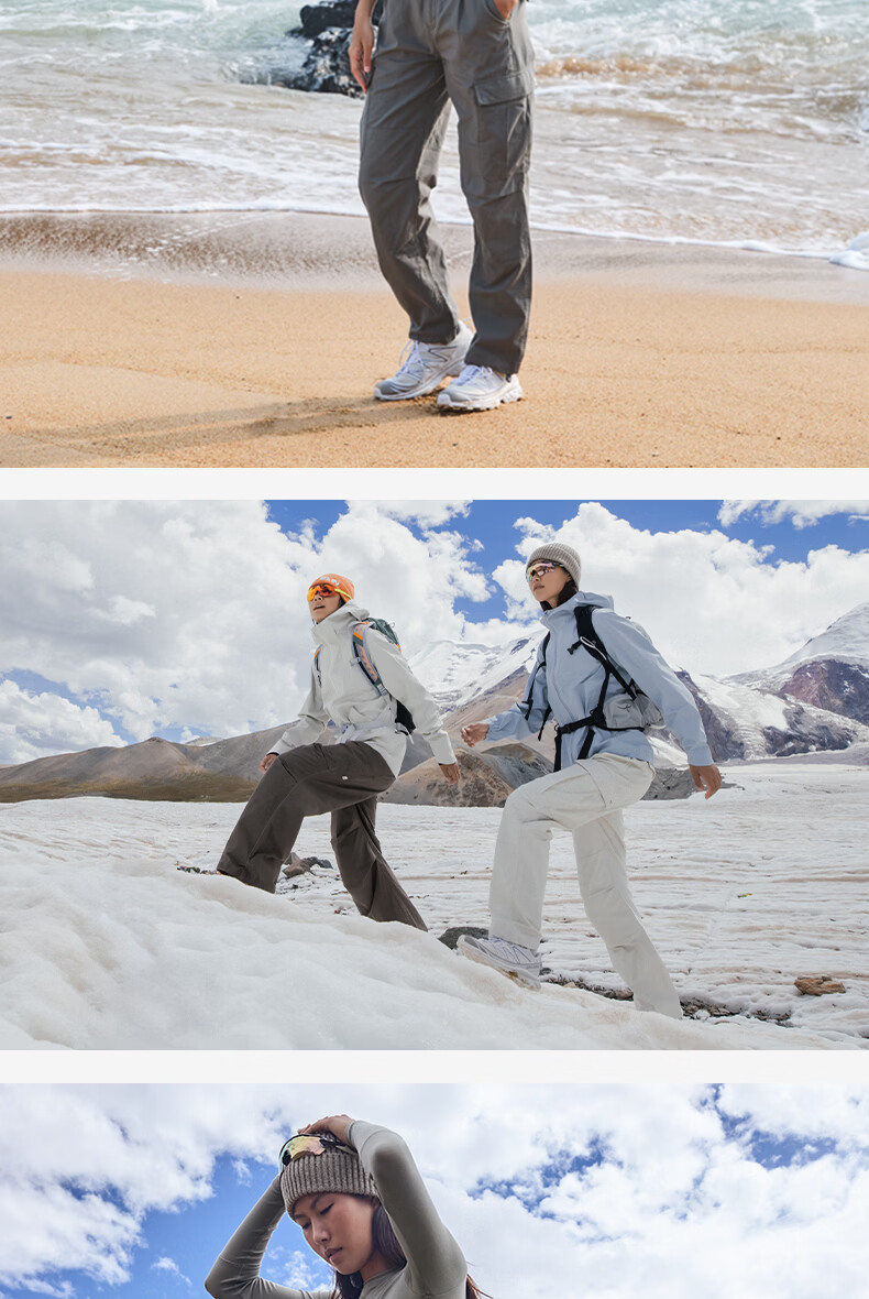 BEIN SPACE Four Seasons Outdoor Camping Unisex Cycling Work Pants Hiking Trousers S058 Sea Salt White (Women's) S 13