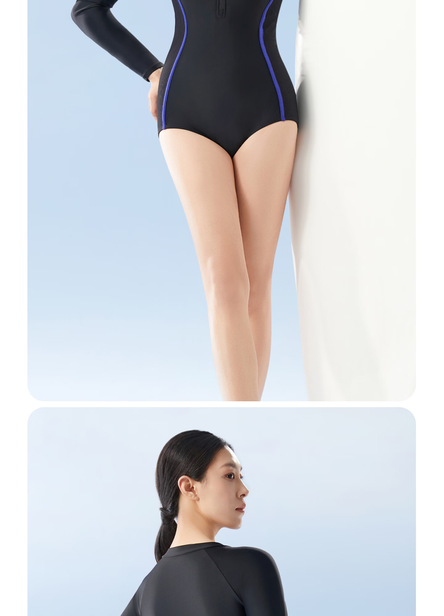 Skechers Women's One-Piece Long Sleeve Swimsuit, Modest, Slimming, Sun Protection, Hot Spring Beach Sports Vacation Swimwear, 2XL 12