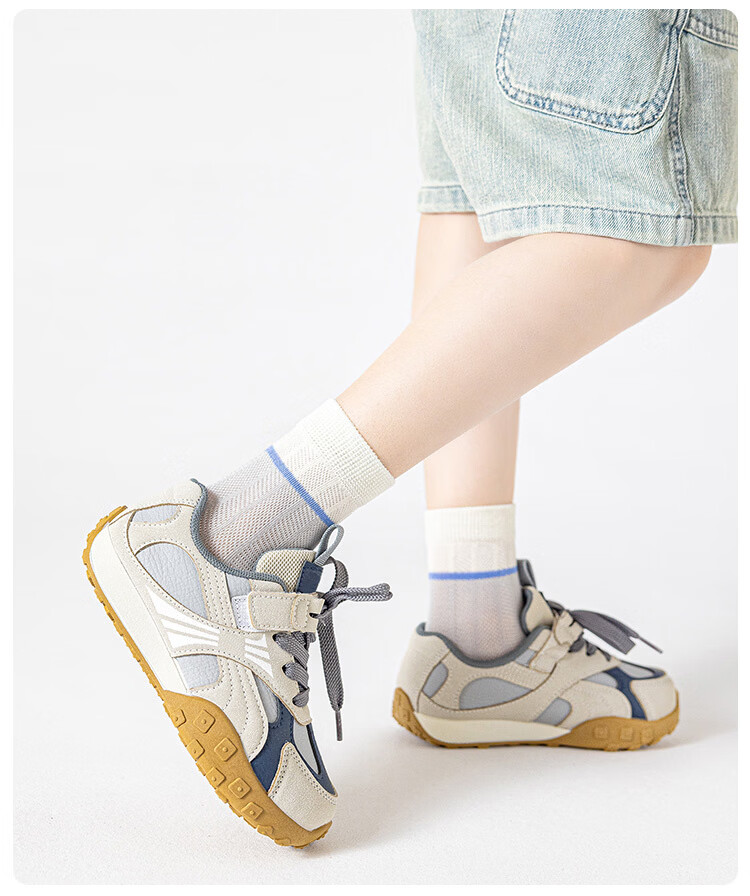 Little Pig Banner A-Class Xinjiang Long-Staple Cotton Kids Socks Soft Skin-Friendly High Elastic Non-Binding High-Value Student Summer Mesh Socks 8