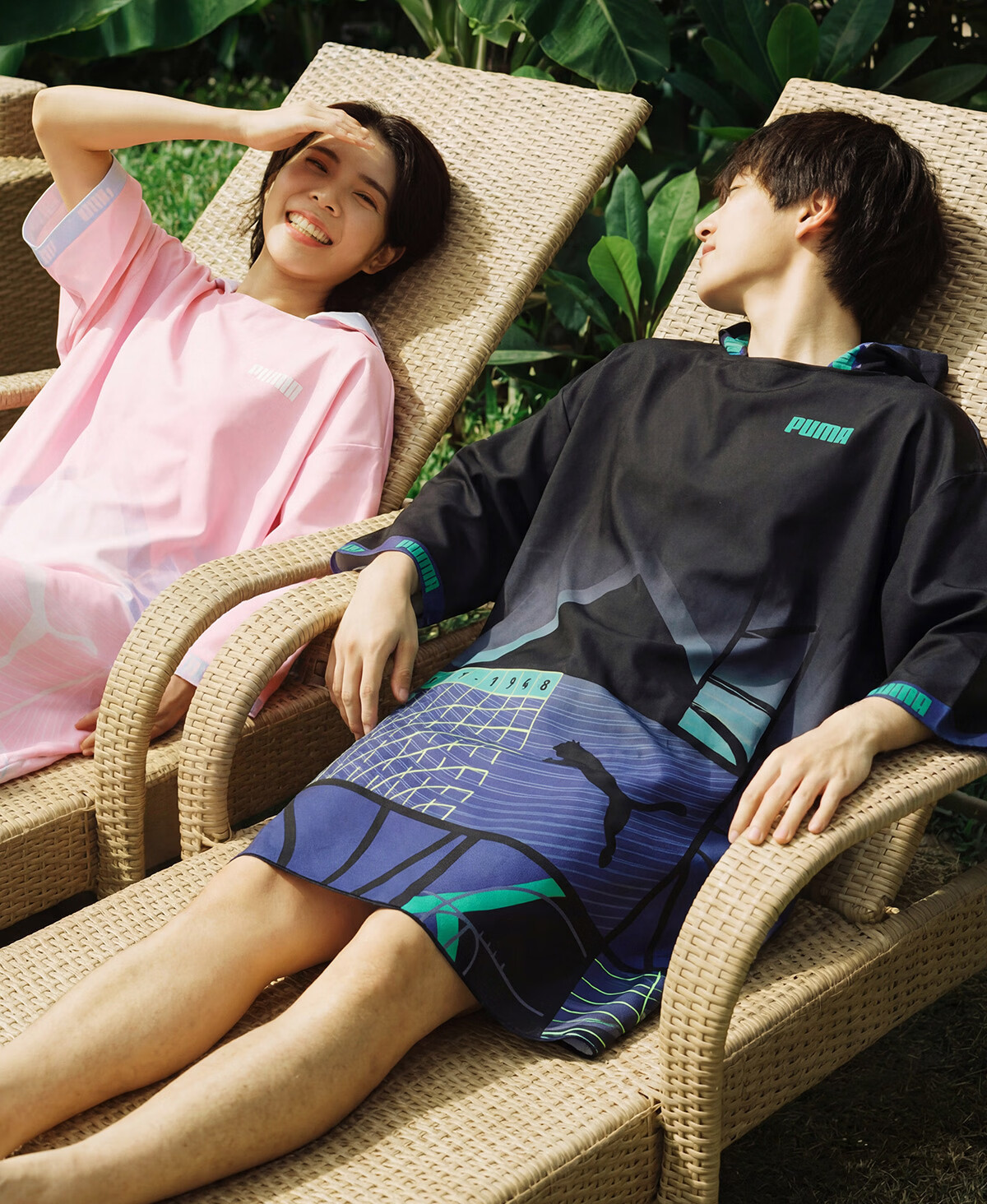 PUMA Adult Towel Robe 10A Antibacterial Sun Protection Quick-Dry Absorbent Large Hooded Portable Beach Swimming Warm 4