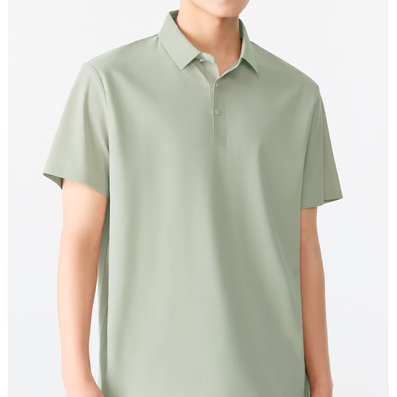 MINISO Men's Polo Shirt Short Sleeve T-Shirt Summer Ice Silk Quick-Dry Men's Collared Top Z Medium Gray M 25