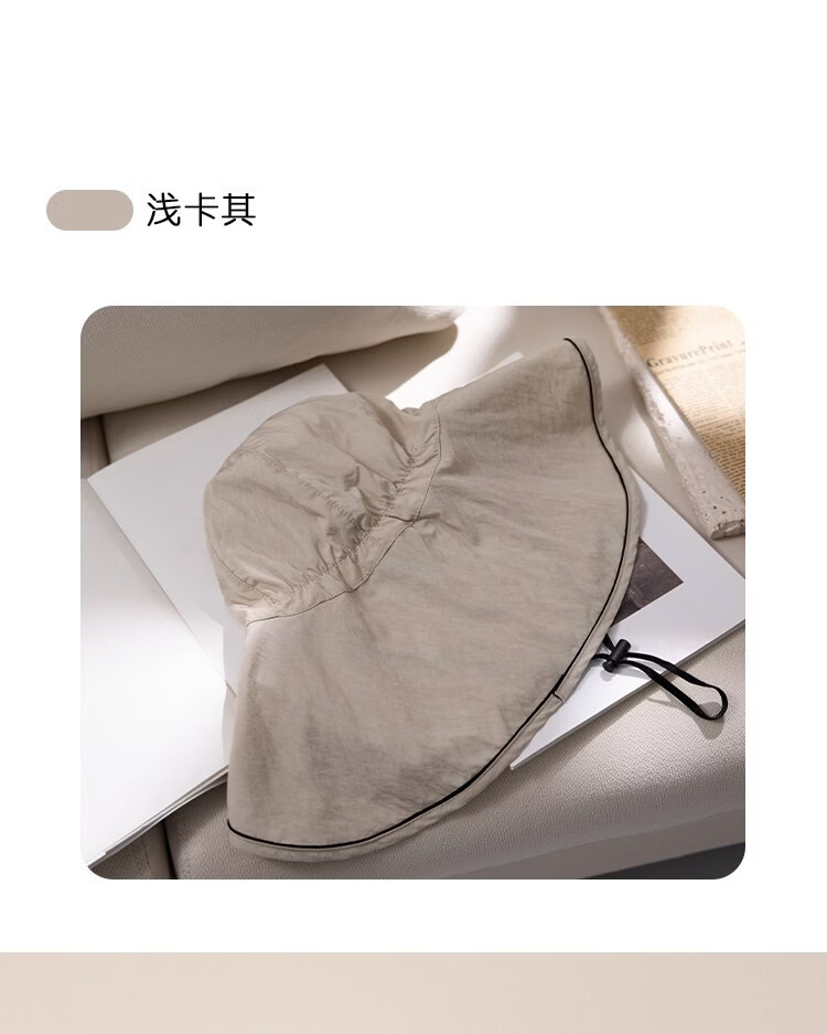 Lagur Summer Casual Extended Sunshade Fisherman Hat UPF100+ Neck Protection Ultra-Thin Breathable Quick-Dry Hat Summer 22