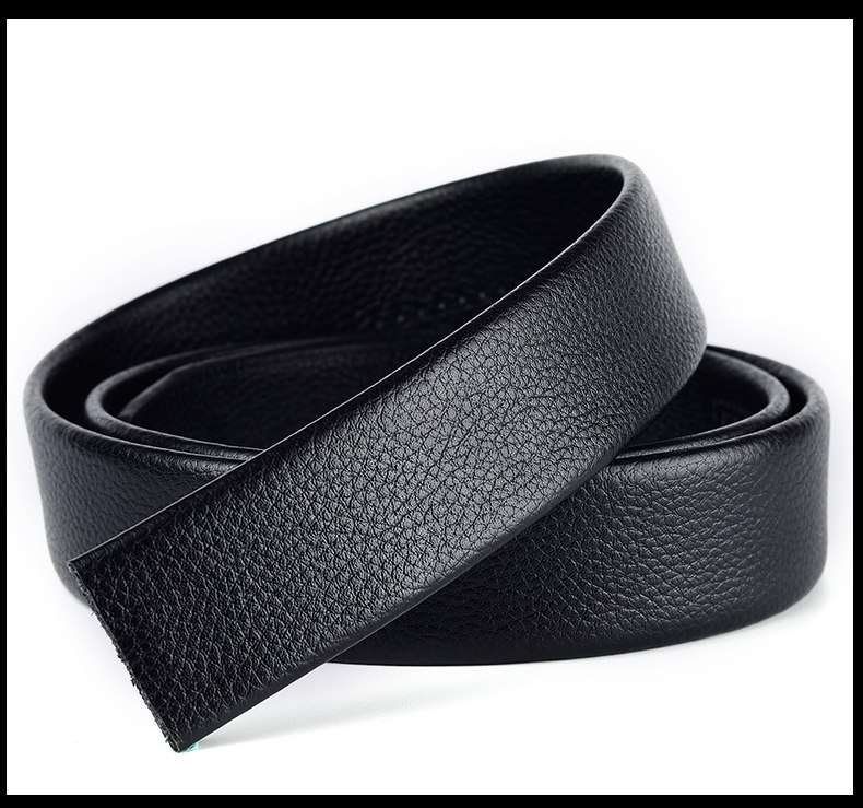 JIFANPAUL Paul Headless Men's Automatic Buckle Genuine Leather Business Belt Strap Waistband 8