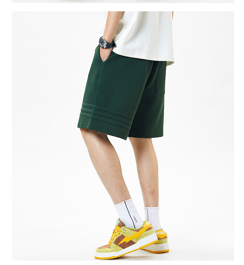 Fingercroxx IT Trendy Casual Sports Shorts Men Summer Lightweight Loose Fit Five-Point Pants Pink S 23