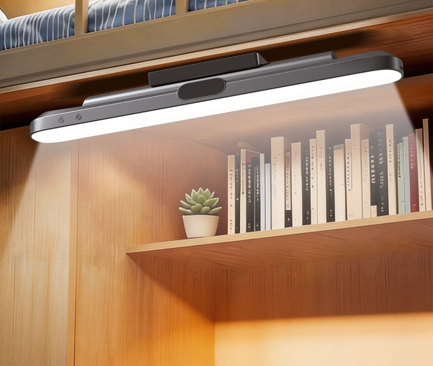 XLYS Desk Lamp College Dormitory Bedside Magnetic Reading Lamp Rechargeable Eye Protection Study Cool Lamp with Long Battery Life 16