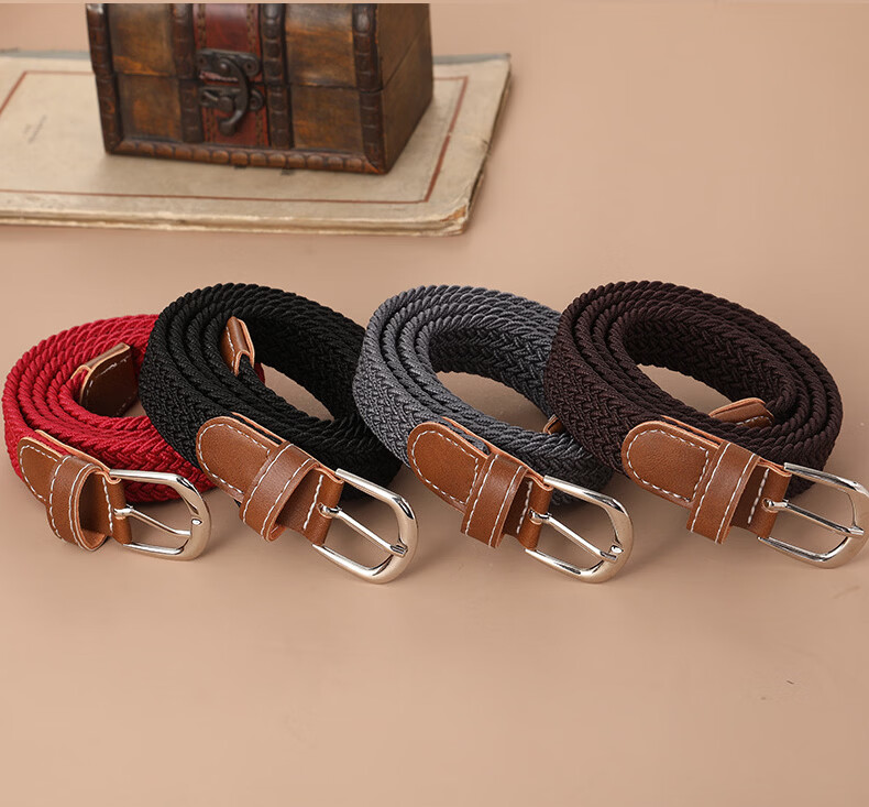 HOCR Canvas Belt Ins Style Woven Elastic Waistband Comfortable Breathable Unisex Jeans Belt 14