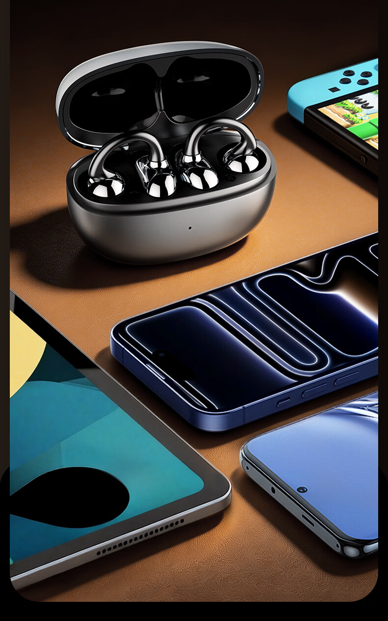 Zhiguozhe [2026 Latest Model | Berlin Sound] Bluetooth Clip-On Earphones Long Battery Life Wireless Sports Non-Bone Conduction Ear-Friendly Pain-Free Long-Lasting Wear 44