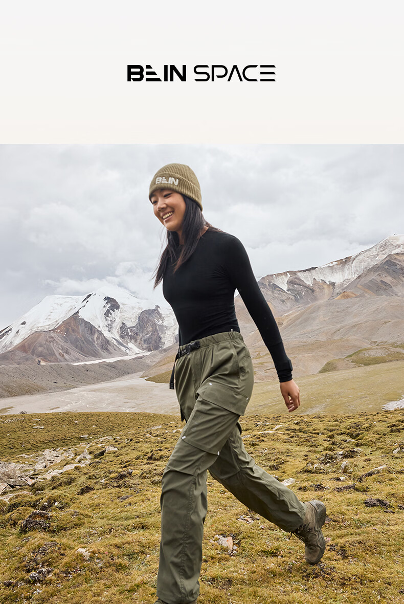 BEIN SPACE Four Seasons Outdoor Breathable Durable Hiking Pants Work Pants Long Pants A032 Night Sky Black (Women's) M 1
