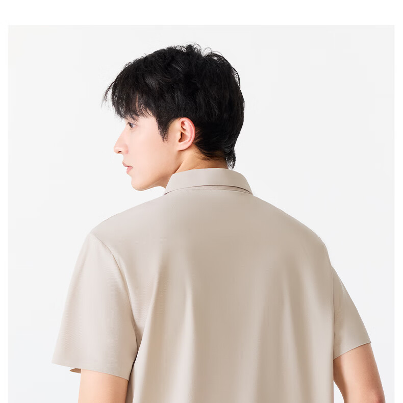 MINISO Men's Polo Shirt Short Sleeve T-Shirt Summer Ice Silk Quick-Dry Men's Collared Top Z Medium Gray M 28