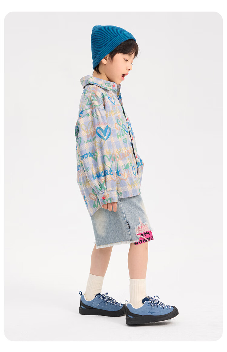 Paitown Boys' Shirt Big Kids Children's Top 2026 New Spring Plaid Long Sleeve Casual Stylish Kidswear 16