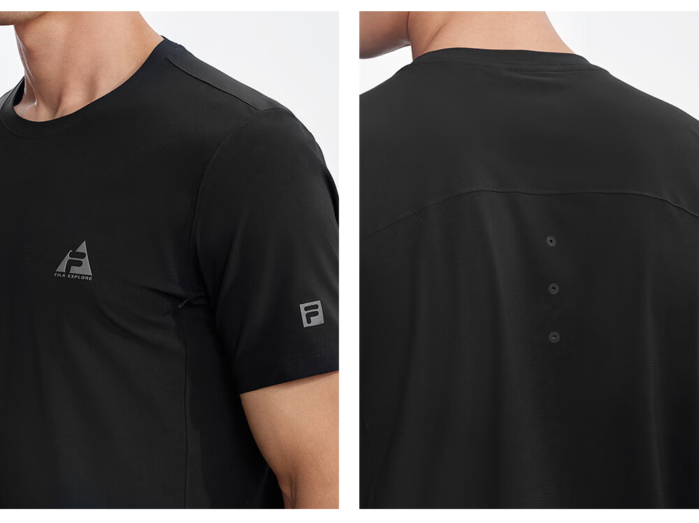 FILA Official Men's Knitted Short Sleeve Shirt 2026 Summer New Outdoor Sports Simple Basic Versatile T-Shirt 7