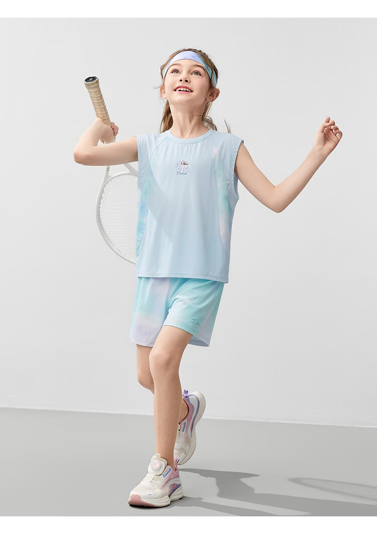 Disney Kids Boys and Girls Sports Set Summer Sleeveless Vest and Shorts Two-Piece Set Dark Gray 130 6