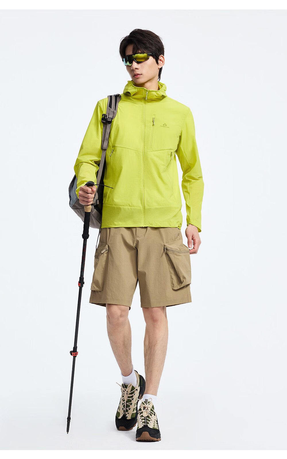 Pioneer Camp Fengdie Pro Men's Summer Outdoor Breathable Water-Repellent UV Protection Hooded Sun Protection Jacket 17